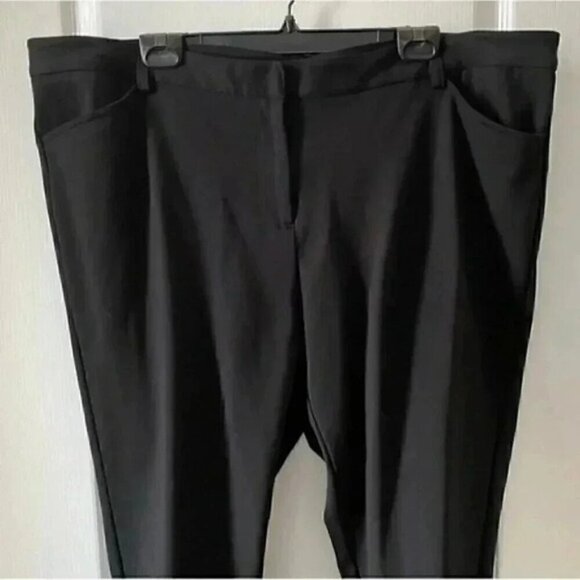 Calvin Klein Ankle Cropped Pants Black Cigarette Trousers Size 20W - Picture 5 of 16